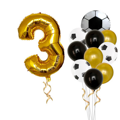 Futbols Futbols tematiskā ballīte 12 collu lateksa hēlija gaisa balons 32 collu numurs folija globos zēni dzimšanas dienas spēles rotaļlietas pasākumu ballīšu piederumi