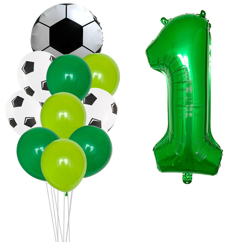 Futbols Futbols tematiskā ballīte 12 collu lateksa hēlija gaisa balons 32 collu numurs folija globos zēni dzimšanas dienas spēles rotaļlietas pasākumu ballīšu piederumi