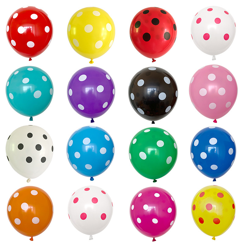 20gab 12 collu polka dots lateksa baloni bērnu dzimšanas dienas kāzu ballīšu dekorēšanai piederumi bērnu rotaļlietas baloni Daudzkrāsaini bērnu duša