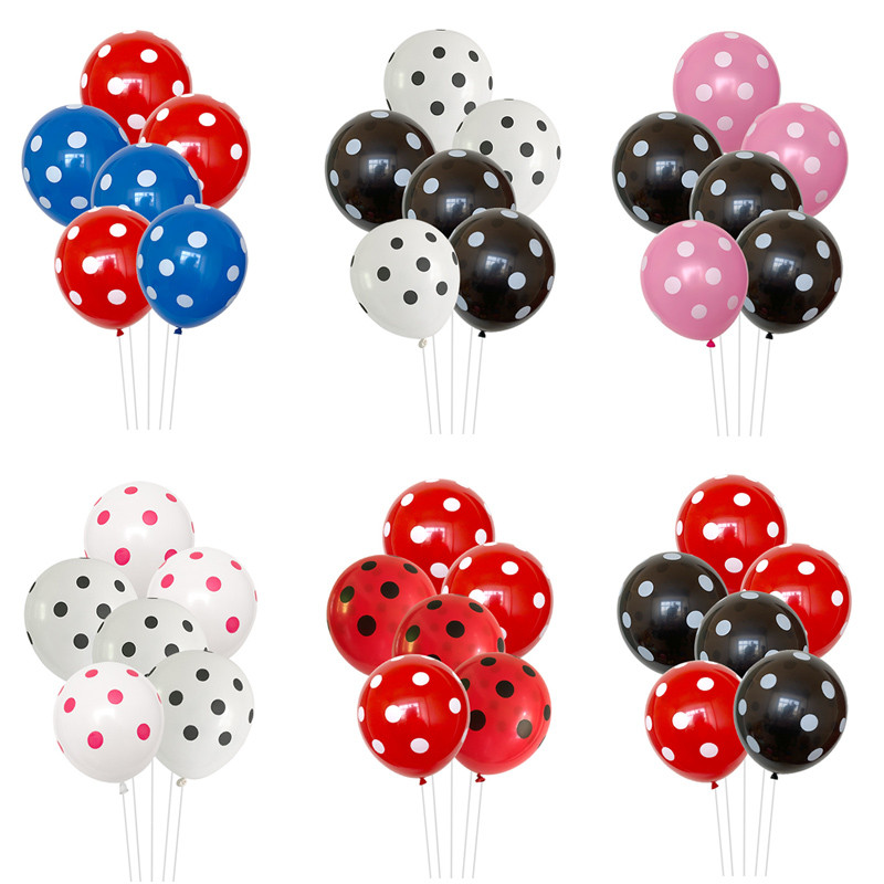 20gab 12 collu polka dots lateksa baloni bērnu dzimšanas dienas kāzu ballīšu dekorēšanai piederumi bērnu rotaļlietas baloni Daudzkrāsaini bērnu duša