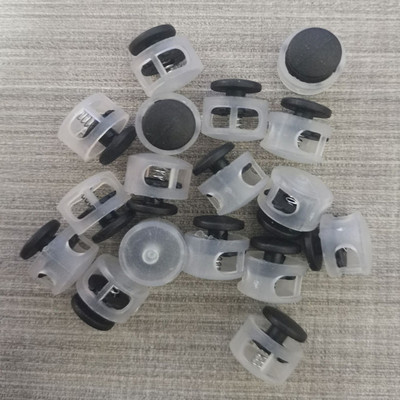 10 vnt Elastinė virvė, neslystanti sagtis, dviguba skylė, atrišanti mygtuką, virvės spaustukas batų raištelių sagtis, spyruoklinė sagtis