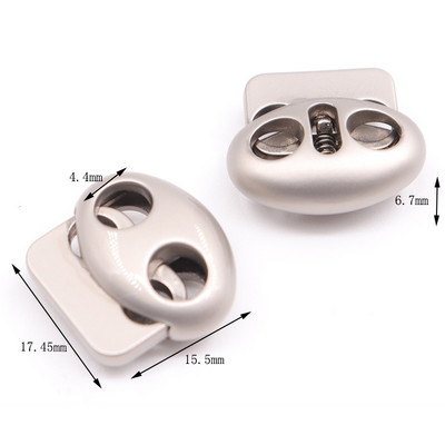 10 db/szett fém dugó barkács ruházati varrózsinór zár rugós csat sportruházathoz sapka húzózsinór csat malac orr ezüst gomb