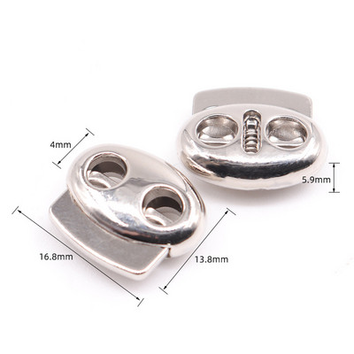 10 db/szett fém dugó barkács ruházati varrózsinór zár rugós csat sportruházathoz sapka húzózsinór csat malac orr ezüst gomb