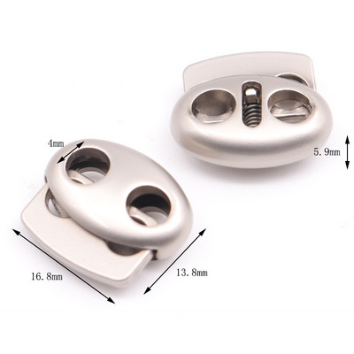 10 db/szett fém dugó barkács ruházati varrózsinór zár rugós csat sportruházathoz sapka húzózsinór csat malac orr ezüst gomb