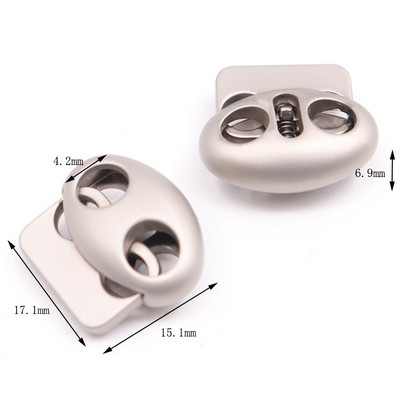 10 db/szett fém dugó barkács ruházati varrózsinór zár rugós csat sportruházathoz sapka húzózsinór csat malac orr ezüst gomb