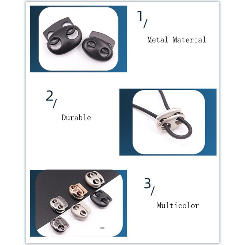 10 db/szett fém dugó barkács ruházati varrózsinór zár rugós csat sportruházathoz sapka húzózsinór csat malac orr ezüst gomb