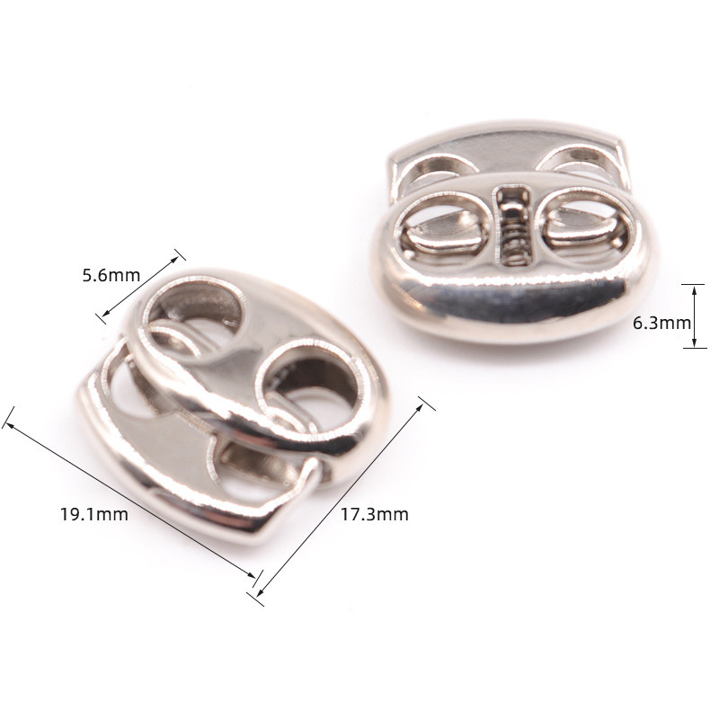 10 db/szett fém dugó barkács ruházati varrózsinór zár rugós csat sportruházathoz sapka húzózsinór csat malac orr ezüst gomb