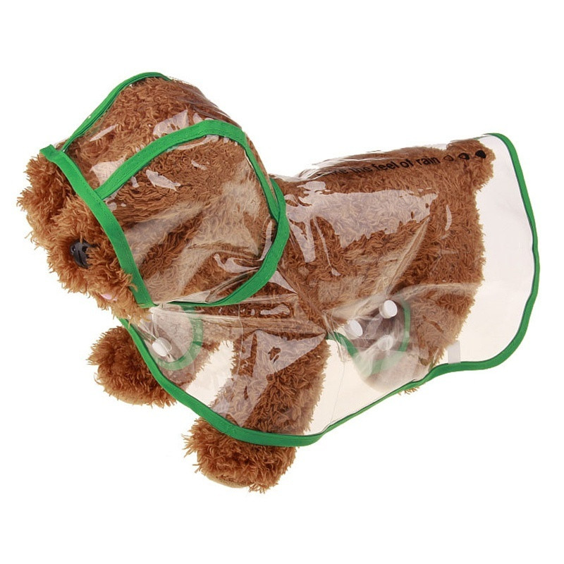 Šunų lietpaltis šuniukas Neperšlampamas pončas Naminiai drabužiai Lietaus vandens šunų rūbai Neperšlampami šunys skaidrūs Lietaus paltai Madingi pončai