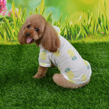 Качулки за домашни кучета Слънцезащитни дрехи за малки кучета Печат на плодове Пончо Дъждобран за кучета Дрехи за домашни кучета Котка