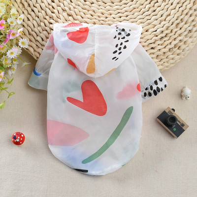 Kisállatkutyák kapucnis pulóverek Napálló napvédő ruhák kiskutyáknak Gyümölcsnyomtatás Nyomtatás Poncsó kutya esőkabát ruhák kisállat kutyának macskáknak