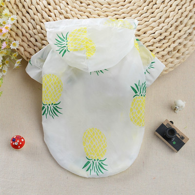 Kisállatkutyák kapucnis pulóverek Napálló napvédő ruhák kiskutyáknak Gyümölcsnyomtatás Nyomtatás Poncsó kutya esőkabát ruhák kisállat kutyának macskáknak