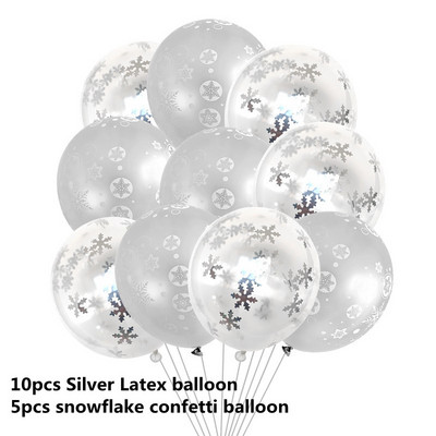 15db karácsonyi hópehely lufi A hó Születésnapi téma Konfetti lufi Gyerekjátékok Karácsonyi újévi parti kellékek