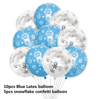15db karácsonyi hópehely lufi A hó Születésnapi téma Konfetti lufi Gyerekjátékok Karácsonyi újévi parti kellékek