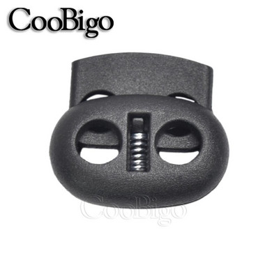 10db Zsinórzár műanyag dugós bab billenő csipesz húzózsinór bilincs cipőfűző ruházathoz kötél Paracord zsinór tartozék 5 mm-es lyuk