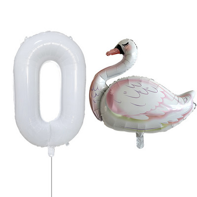 2/Szett Flamingo Swan alumínium léggömb 32 40 hüvelykes rózsaszín szám Hawaii téma nyári parti születésnapi ajándék dekoráció baba zuhany dekoráció