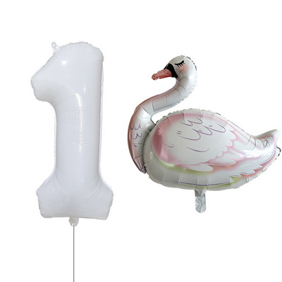 2/Szett Flamingo Swan alumínium léggömb 32 40 hüvelykes rózsaszín szám Hawaii téma nyári parti születésnapi ajándék dekoráció baba zuhany dekoráció