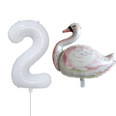 2/Szett Flamingo Swan alumínium léggömb 32 40 hüvelykes rózsaszín szám Hawaii téma nyári parti születésnapi ajándék dekoráció baba zuhany dekoráció