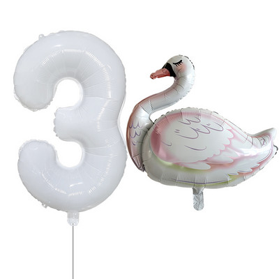 2/Szett Flamingo Swan alumínium léggömb 32 40 hüvelykes rózsaszín szám Hawaii téma nyári parti születésnapi ajándék dekoráció baba zuhany dekoráció