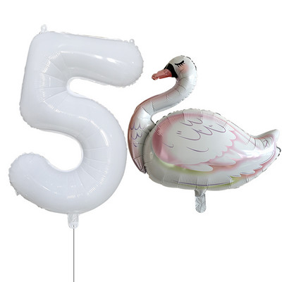 2/Szett Flamingo Swan alumínium léggömb 32 40 hüvelykes rózsaszín szám Hawaii téma nyári parti születésnapi ajándék dekoráció baba zuhany dekoráció