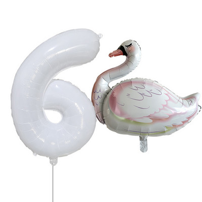 2/Szett Flamingo Swan alumínium léggömb 32 40 hüvelykes rózsaszín szám Hawaii téma nyári parti születésnapi ajándék dekoráció baba zuhany dekoráció