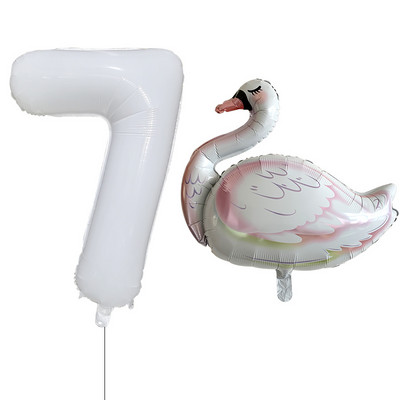 2/Szett Flamingo Swan alumínium léggömb 32 40 hüvelykes rózsaszín szám Hawaii téma nyári parti születésnapi ajándék dekoráció baba zuhany dekoráció