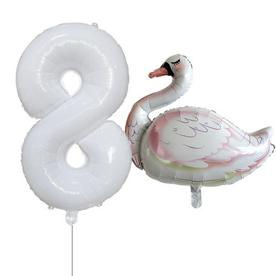 2/Szett Flamingo Swan alumínium léggömb 32 40 hüvelykes rózsaszín szám Hawaii téma nyári parti születésnapi ajándék dekoráció baba zuhany dekoráció