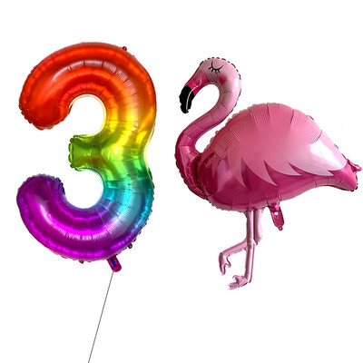 2/Szett Flamingo Swan alumínium léggömb 32 40 hüvelykes rózsaszín szám Hawaii téma nyári parti születésnapi ajándék dekoráció baba zuhany dekoráció