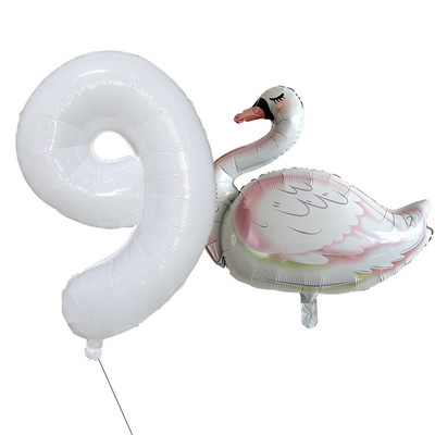 2/Szett Flamingo Swan alumínium léggömb 32 40 hüvelykes rózsaszín szám Hawaii téma nyári parti születésnapi ajándék dekoráció baba zuhany dekoráció