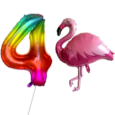 2/Szett Flamingo Swan alumínium léggömb 32 40 hüvelykes rózsaszín szám Hawaii téma nyári parti születésnapi ajándék dekoráció baba zuhany dekoráció