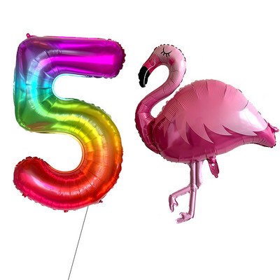2/Szett Flamingo Swan alumínium léggömb 32 40 hüvelykes rózsaszín szám Hawaii téma nyári parti születésnapi ajándék dekoráció baba zuhany dekoráció