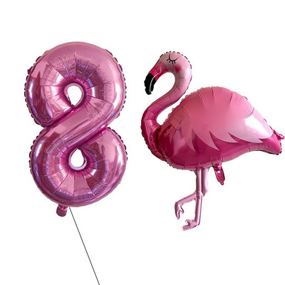 2/Szett Flamingo Swan alumínium léggömb 32 40 hüvelykes rózsaszín szám Hawaii téma nyári parti születésnapi ajándék dekoráció baba zuhany dekoráció