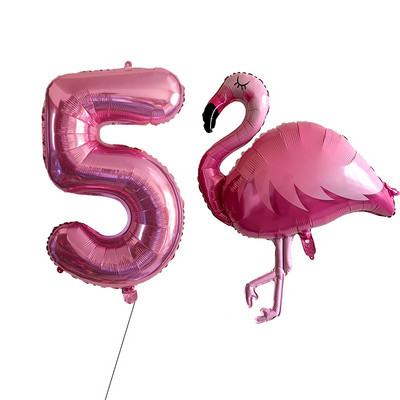 2/Szett Flamingo Swan alumínium léggömb 32 40 hüvelykes rózsaszín szám Hawaii téma nyári parti születésnapi ajándék dekoráció baba zuhany dekoráció