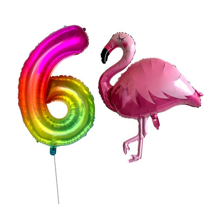 2/Szett Flamingo Swan alumínium léggömb 32 40 hüvelykes rózsaszín szám Hawaii téma nyári parti születésnapi ajándék dekoráció baba zuhany dekoráció