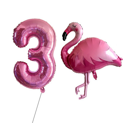 2/Szett Flamingo Swan alumínium léggömb 32 40 hüvelykes rózsaszín szám Hawaii téma nyári parti születésnapi ajándék dekoráció baba zuhany dekoráció