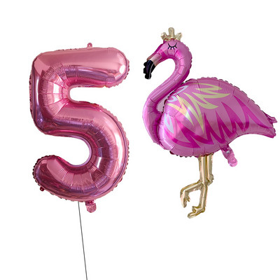 2/Szett Flamingo Swan alumínium léggömb 32 40 hüvelykes rózsaszín szám Hawaii téma nyári parti születésnapi ajándék dekoráció baba zuhany dekoráció