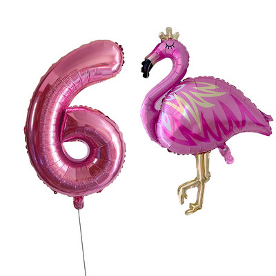 2/Szett Flamingo Swan alumínium léggömb 32 40 hüvelykes rózsaszín szám Hawaii téma nyári parti születésnapi ajándék dekoráció baba zuhany dekoráció