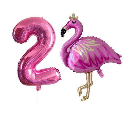 2/Szett Flamingo Swan alumínium léggömb 32 40 hüvelykes rózsaszín szám Hawaii téma nyári parti születésnapi ajándék dekoráció baba zuhany dekoráció