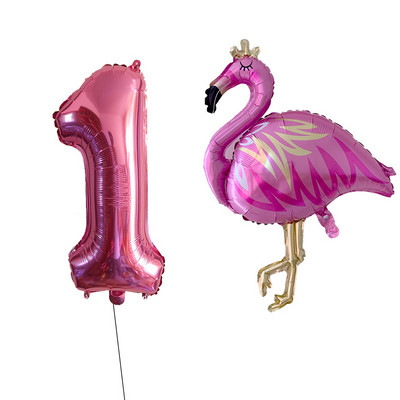 2/Szett Flamingo Swan alumínium léggömb 32 40 hüvelykes rózsaszín szám Hawaii téma nyári parti születésnapi ajándék dekoráció baba zuhany dekoráció