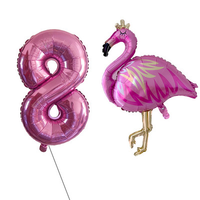 2/Szett Flamingo Swan alumínium léggömb 32 40 hüvelykes rózsaszín szám Hawaii téma nyári parti születésnapi ajándék dekoráció baba zuhany dekoráció