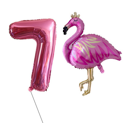 2/Szett Flamingo Swan alumínium léggömb 32 40 hüvelykes rózsaszín szám Hawaii téma nyári parti születésnapi ajándék dekoráció baba zuhany dekoráció