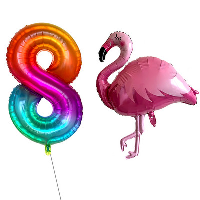 2/Szett Flamingo Swan alumínium léggömb 32 40 hüvelykes rózsaszín szám Hawaii téma nyári parti születésnapi ajándék dekoráció baba zuhany dekoráció