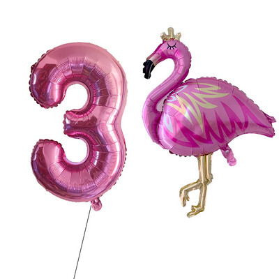 2/Szett Flamingo Swan alumínium léggömb 32 40 hüvelykes rózsaszín szám Hawaii téma nyári parti születésnapi ajándék dekoráció baba zuhany dekoráció