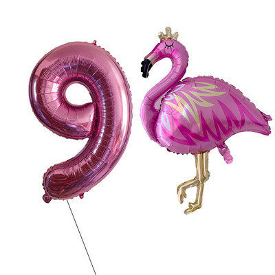 2/Szett Flamingo Swan alumínium léggömb 32 40 hüvelykes rózsaszín szám Hawaii téma nyári parti születésnapi ajándék dekoráció baba zuhany dekoráció