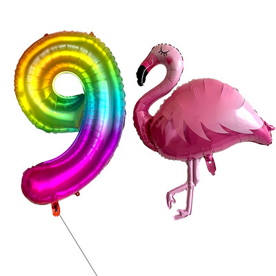 2/Szett Flamingo Swan alumínium léggömb 32 40 hüvelykes rózsaszín szám Hawaii téma nyári parti születésnapi ajándék dekoráció baba zuhany dekoráció
