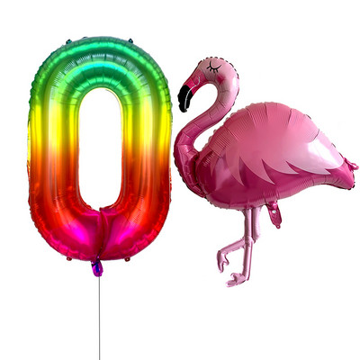 2/Szett Flamingo Swan alumínium léggömb 32 40 hüvelykes rózsaszín szám Hawaii téma nyári parti születésnapi ajándék dekoráció baba zuhany dekoráció