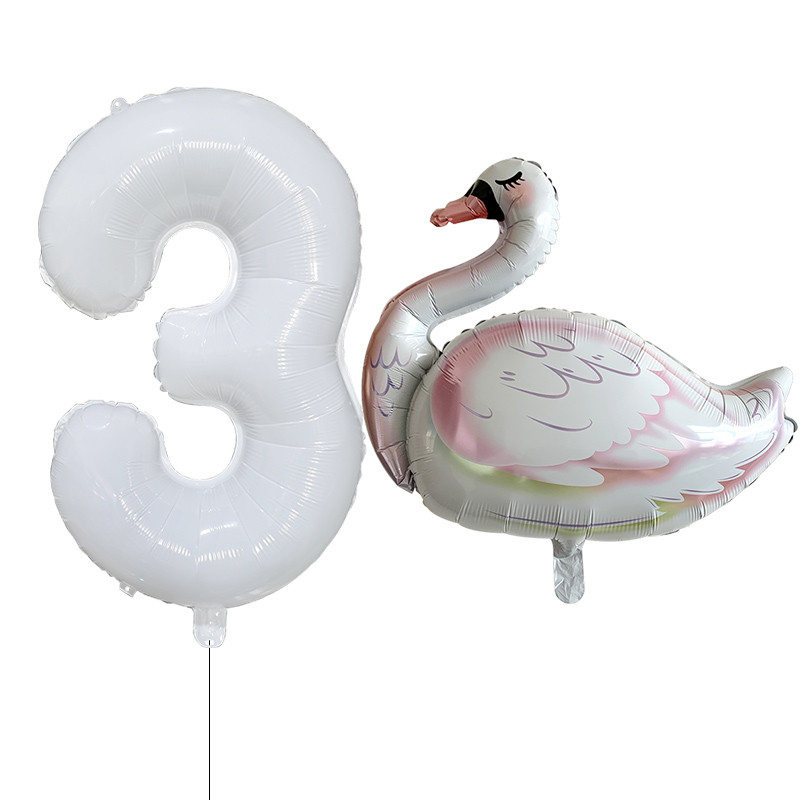 2/Szett Flamingo Swan alumínium léggömb 32 40 hüvelykes rózsaszín szám Hawaii téma nyári parti születésnapi ajándék dekoráció baba zuhany dekoráció