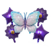 5 vnt./stal. Didelis drugelio folijos balionas drugelio fėjos helio balionas mergaičių gimtadienio vakarėliui papuošti vaikams žaislas, dovanos vestuvėms