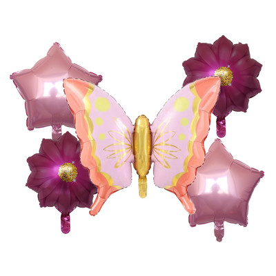 5 vnt./stal. Didelis drugelio folijos balionas drugelio fėjos helio balionas mergaičių gimtadienio vakarėliui papuošti vaikams žaislas, dovanos vestuvėms