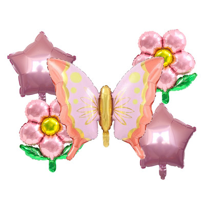 5 vnt./stal. Didelis drugelio folijos balionas drugelio fėjos helio balionas mergaičių gimtadienio vakarėliui papuošti vaikams žaislas, dovanos vestuvėms