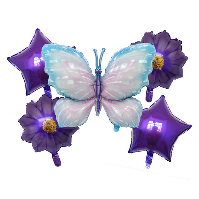 5 vnt./stal. Didelis drugelio folijos balionas drugelio fėjos helio balionas mergaičių gimtadienio vakarėliui papuošti vaikams žaislas, dovanos vestuvėms